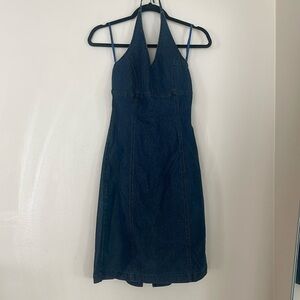 RW&Co halter neck denim dress
